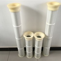 PU盖覆膜滤筒 顶装式脉冲褶式滤筒 褶皱式长滤筒