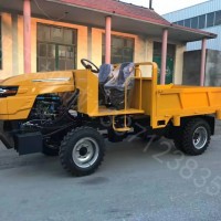 四驱前翻斗车 四轮前卸式工程车 1.5方建筑工地运输车厂家