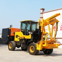 一体式波形护栏打桩机 公路护栏安装设备 护栏打桩机