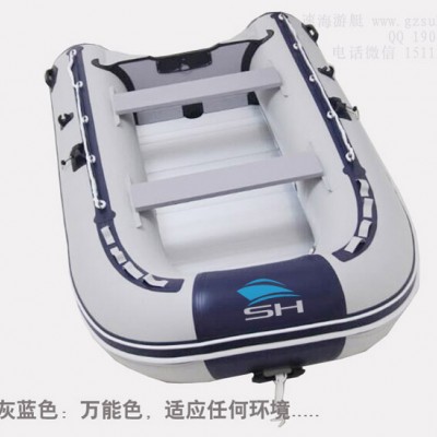 4人出口加厚橡皮艇,硬底木板条充气