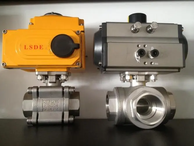 气动三通内螺纹球阀7.